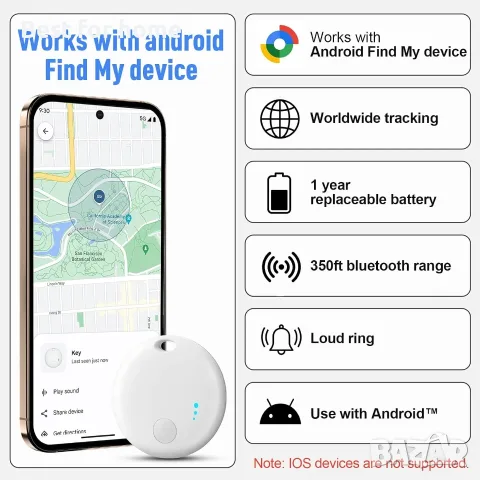 Bluetooth тракер за Android, 2 броя, снимка 5 - Друга електроника - 55524257