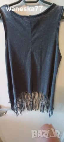 Потник с ресни и камъни (Размер XS/S)/ Design Lab Boho Fringe Eagle Tank Top, снимка 5 - Потници - 55616709
