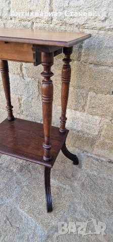 Винтидж помощна масичка с чекмедже, снимка 16 - Маси - 54229933