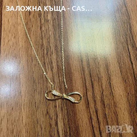 Златен синджир с висулка "Безкрайност" 14K – 1.81 г, снимка 4 - Колиета, медальони, синджири - 55430777