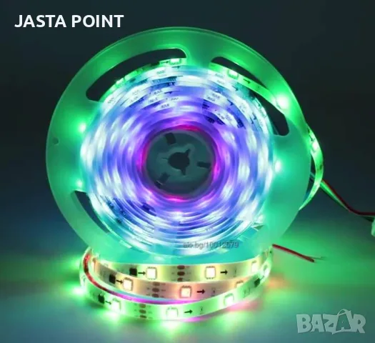 5м LED Лента RGB-IC, Bluetooth, Цветомузика, Микрофон, App, Дистанционно, снимка 9 - Лед осветление - 55326600