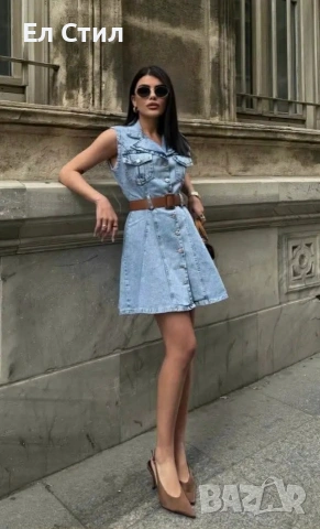 kd Рокля деним с колан