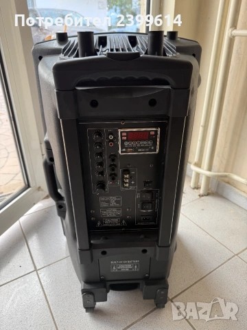 Преносима караоке тонколона WVNGR WG-2305L (MBA-15) + 2 безжични микрофона, снимка 3 - Тонколони - 55069571