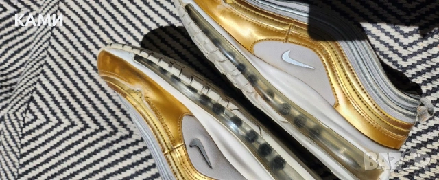 NIKE Air Max 97 silver gold , номер 39, снимка 9 - Маратонки - 54873480