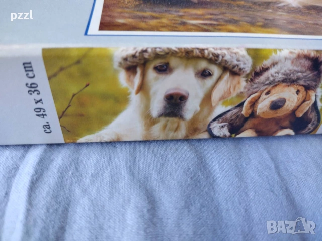 Пъзел "Winter Labrador” Ravensburger 2018г. 500 части, снимка 4 - Пъзели - 55281875