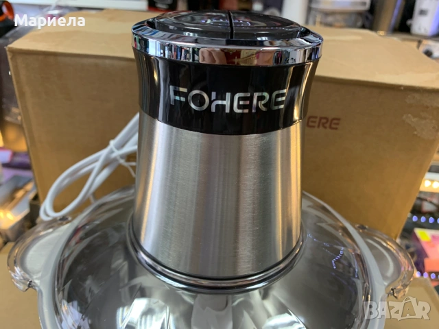 Eлектрически чопър FOHERE 2.5L , С 4 ножа, снимка 6 - Чопъри и пасатори - 54776165