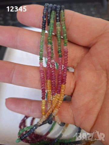 Огърлица естествени камъни, сребърна закопчалка- рубин, снимка 4 - Колиета, медальони, синджири - 51394768