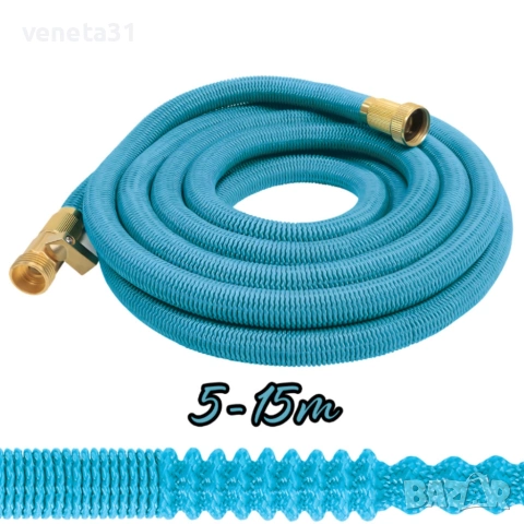 Гъвкав градински маркуч с медни накрайници - без заплитане и прегъване, снимка 6 - Напояване - 54082893