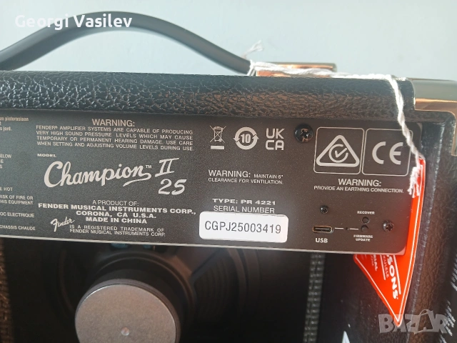 Усилвател за китара Fender Champion II 25 (кубе, комбо), снимка 7 - Китари - 54797829