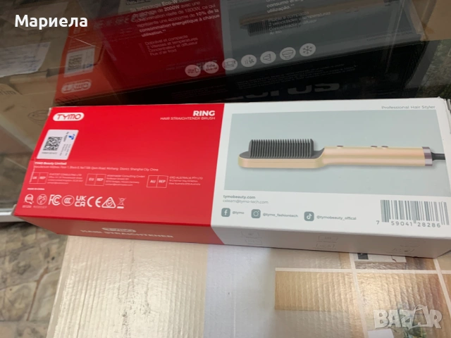Четка за изправяне на коса TYMO Ring, керамична 2 в 1, снимка 4 - Преси за коса - 54591237
