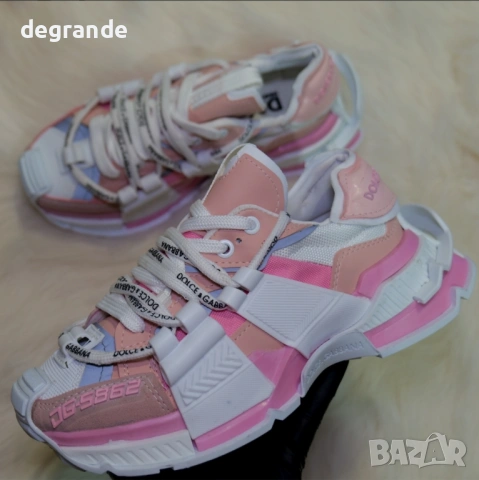 👟НАМАЛЕНИ Сникърси Dolce&Gabbana в бяло и розово