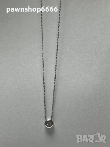 Златно колие 14 карата бяло злато 1,28 грама , снимка 2 - Колиета, медальони, синджири - 54086265