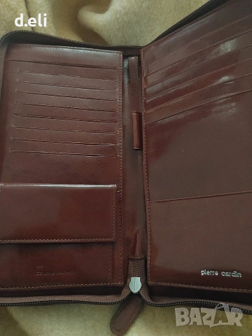 Pierre Cardin Leather Голям Нов портфейл-органайзер 