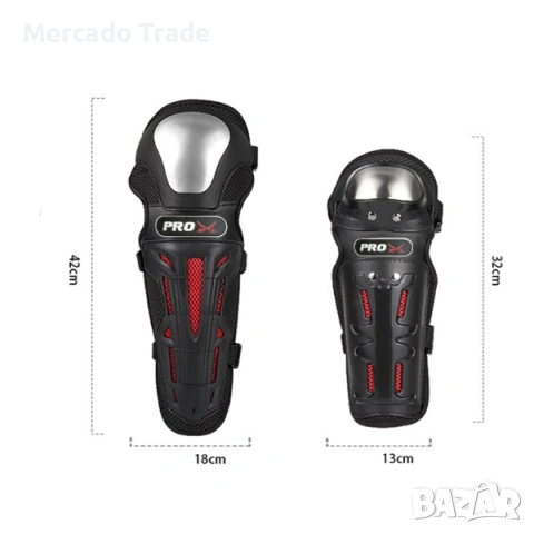 Комплект наколенки и налакътници Mercado Trade, Черно-Червено, снимка 2 - Аксесоари и консумативи - 54284373