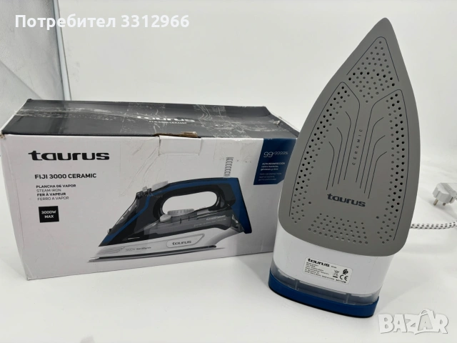 Чисто нова парна ютия Taurus FIJI 3000 CERAMIC. , снимка 3 - Ютии - 54416779