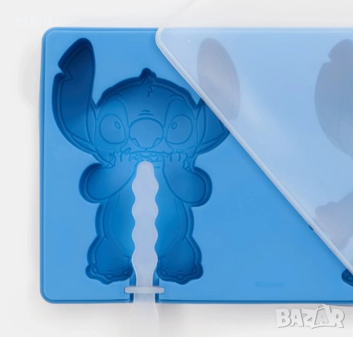 Стич Stitch ескимо сладолед Popsicle Попсикъл молд силиконова форма калъп за направа близалки, снимка 3 - Форми - 54545902