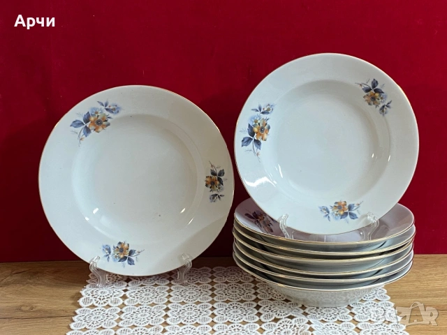 Български порцеланови чинии -Разград