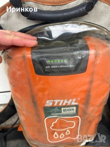 Stihl батерия, зарядно, духалка, снимка 3 - Градинска техника - 55140959