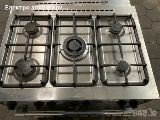 Професионална комбинирана печка TECHNOGAS PTV898XS Газови котлони + Електрическа вентилаторна фурна, снимка 6 - Печки, фурни - 55417966