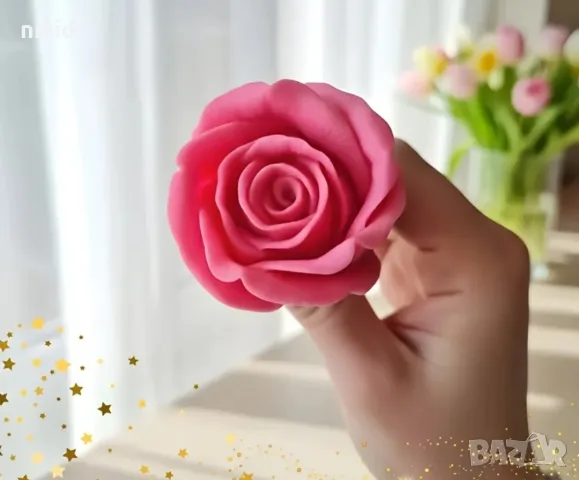 2 вид 3D роза силиконов молд форма фондан шоколад гипс смола свещ декор украса, снимка 6 - Форми - 53577368