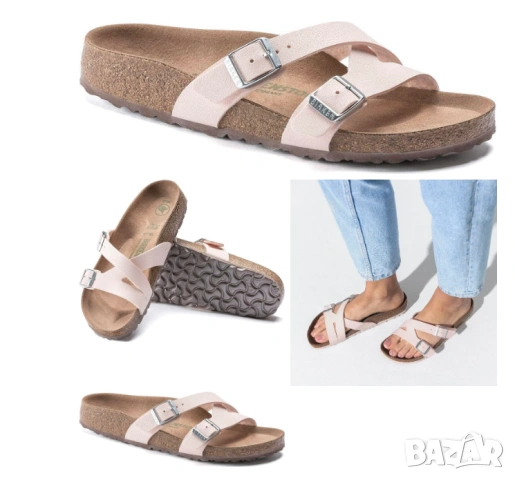 чехли Birkenstock Yao Vegan Birkibuc в светло розово номер 40 