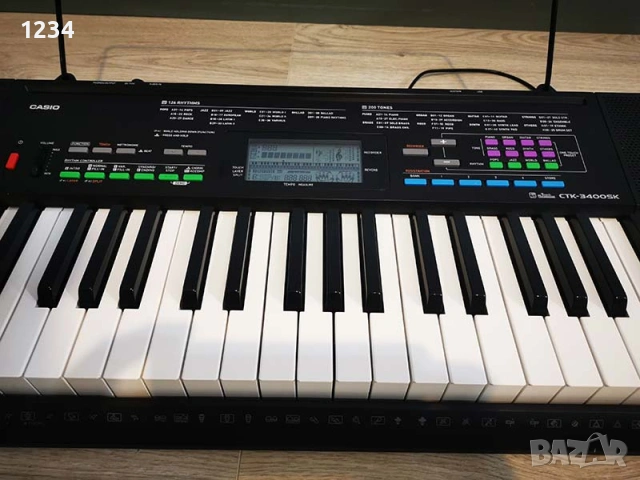 синтезатор клавир CASIO CTK-3400SK пиано с динамична клавиатура и USB порт 5 октави, снимка 4 - Синтезатори - 54084664