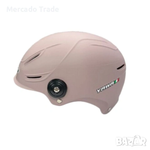 Каска за мотор с визьор Mercado Trade, За скутер, ел. тротинетка, Розов мат, снимка 3 - Аксесоари и консумативи - 55287159