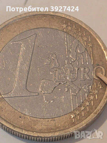 Монета от 1Euro Франция1999 с дефект