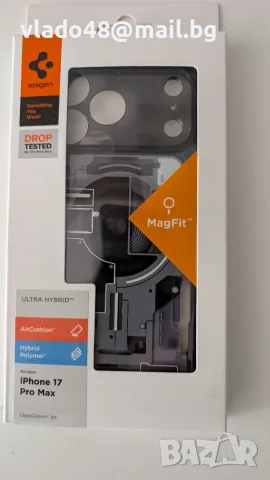 Продавам чисто нов оригинален кейс Spigen ultra hibrid за iPhone 17 pro max 