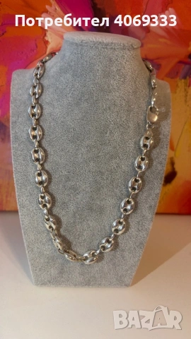 Сребърен синджир като нов 925, снимка 6 - Колиета, медальони, синджири - 54370573