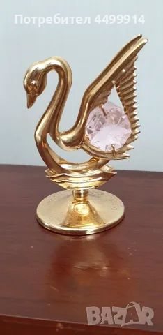 Мини фигурка на лебед с 24-каратово позлатяване, снимка 7 - Колекции - 55512552