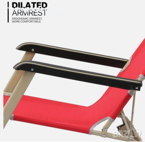 Многофункционален сгъваем шезлонг стол NS6012 – стол, шезлонг и легло 3в1, до 140 кг, снимка 6 - Градински мебели, декорация  - 54109043