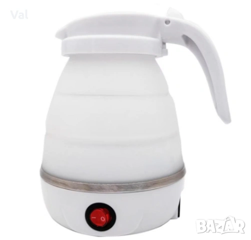 Електрическа кана туристическа- сгъваема Mormark FOLDCOOK, 600W, 0.6л., Силиконова, Бяла