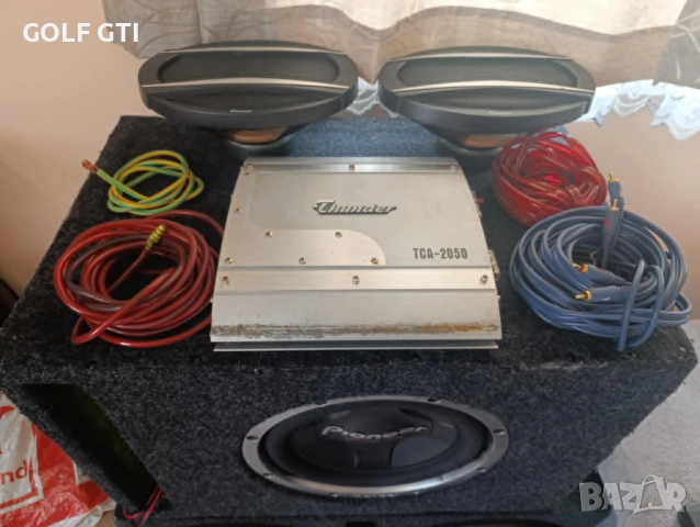 Бас 12 Pioneer + усилвател и кабели, снимка 10 - Тонколони - 54535389