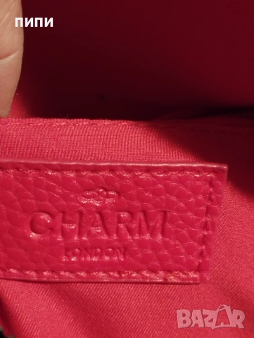 CHARM London малка червена чанта през рамо, снимка 6 - Чанти - 54365328