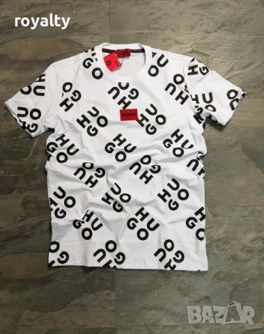 Hugo Boss Нова Бяла Мъжка Тениска Хюго Бос 