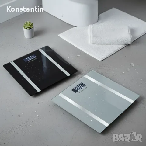 Дигитален кантар за тегло Rosberg R51650I, с Bluetooth, LCD екран, до 180кг, снимка 4 - Други - 55422371