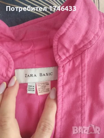 Сако Zara, размер М, 100 %лен, снимка 4 - Сака - 55681595