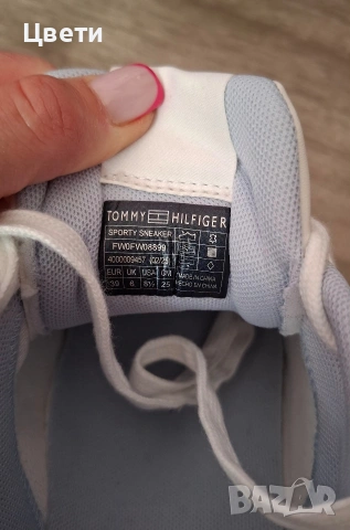 Дамски кожени обувки Tommy Hilfiger, снимка 7 - Маратонки - 54773895