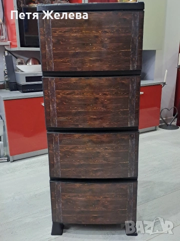 Пластмасов шкаф с четири чекмеджета 45/90/35см, снимка 2 - Шкафове - 55215905