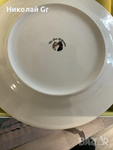 Порцеланова чиния и шпатула Не се използва в подаръчна кутия чиния диаметър 29 см, снимка 2 - Декорация за дома - 54013193