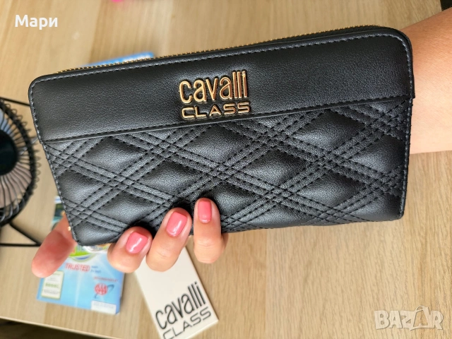 Нов Оригинален Черен Портфейл Cavalli Class