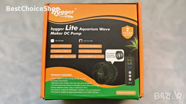 DC аквариумна помпа Wavemaker регулируема за 189-450L - 8000LPH, снимка 5 - Оборудване за аквариуми - 54017172