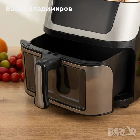 Уред за готвене без мазнина AirFryer Sonymax SN 80185, 10 литра, 3000W, снимка 3 - Фритюрници - 55690195