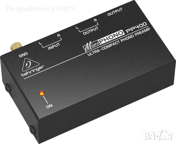 Предуслвател / усилвател за слушалки  Behringer PP400 , снимка 3 - Ресийвъри, усилватели, смесителни пултове - 55622243