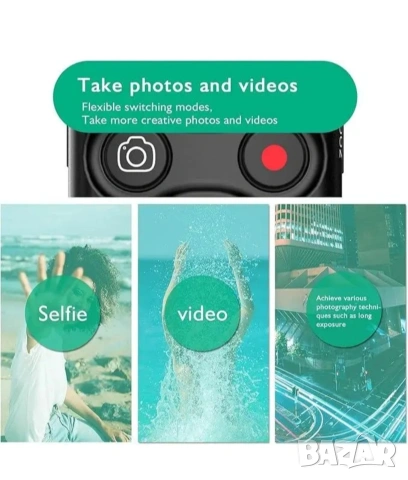 Aodelan RMT-P1BTA  дистанционно управление за фотоапарати Sony A6700 ZV-E10 A7IV A7RV A6400 FX30 A7C, снимка 7 - Фотоапарати - 54695998