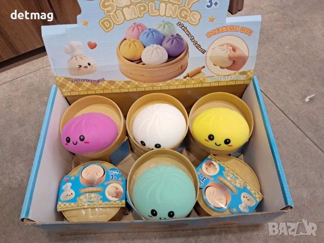 Мистериозни Squishy Dumpling Дъмплинг скуиши китайски хляб магазин DARENLAND и на едро. 