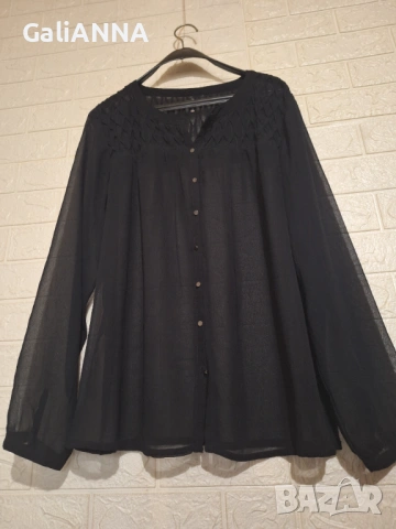 СТРАХОТНА РИЗА ШИФОН 2XL-3XL, снимка 2 - Ризи - 54392679