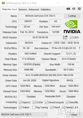 Dell Optiplex 5070 SFF - i5 8500/ 16gb/ 256gb nvme + 250gb hdd/ GTX 750 Ti 4gb - перфектен, снимка 4 - Работни компютри - 55046739