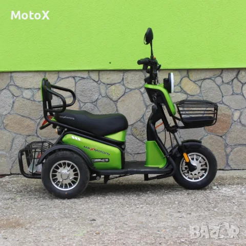 Двуместна електрическа триколка  Pudding 1800W-48V-20Ah GREEN